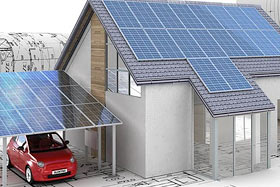 Solaranlage / Photovoltaik Anlagenbau mit Stromgewinnung